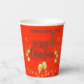 Sehr frohe Weihnachts-Party Pappbecher (Rückseite)