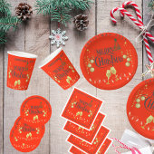 Sehr frohe Weihnachts-Party Serviette