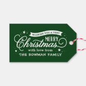 Sehr frohe Weihnachts-Script-Feiertage Geschenkanhänger (Vorderseite (Horizontal))