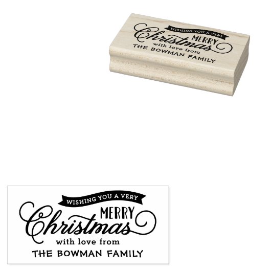Sehr frohe Weihnachts-Script-Feiertage Gummistempel (Stempel)