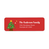 Sehr frohe Weihnachtsbaum-Rücksendeadresse (Vorne)