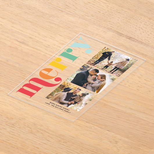 "Sehr frohe" Weihnachtsgalerie von 3 Fotos Acryleinladungen (Ablage )