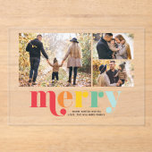 "Sehr frohe" Weihnachtsgalerie von 3 Fotos Acryleinladungen (Vorderseite)