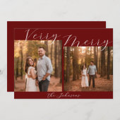 Sehr frohe Weihnachtskarte Feiertagskarte (Vorne/Hinten)