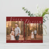 Sehr frohe Weihnachtskarte Feiertagskarte (Stehend Vorderseite)