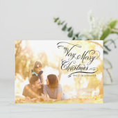 Sehr frohe Weihnachtskarte Feiertagskarte (Stehend Vorderseite)