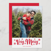 Sehr frohe Weihnachtskarte Feiertagskarte (Vorne/Hinten)