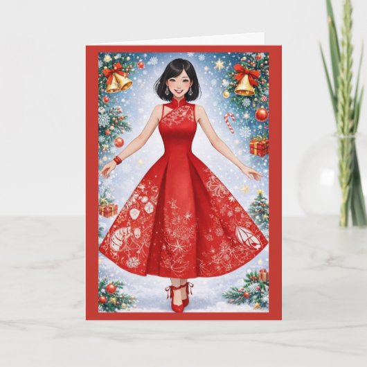 Sehr frohe Weihnachtskarte Feiertagskarte (Vorderseite)