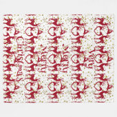Sehr frohe Weihnachtsmänner Red Nordic Scandia Fleecedecke (Vorderseite (Horizontal))