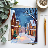 Sehr frohe Weihnachtsstadt Feiertagspostkarte