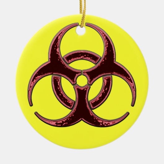 Sehr frohen Biogefährdung-Weihnachten Keramik Ornament (Vorne)