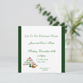 Sehr frohen Weihnachten Einladung (Stehend Vorderseite)