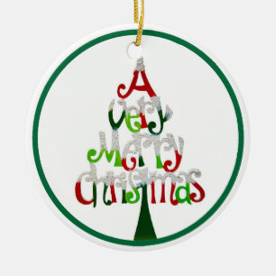 Sehr frohen Weihnachten Keramik Ornament