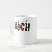 Sehr froher Coach Buffalo Karierte Weihnachtsanlei Kaffeetasse (Vorderseite Links)