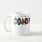 Sehr froher Coach Buffalo Karierte Weihnachtsanlei Kaffeetasse (Links)