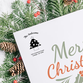 Sehr froher Starlight Weihnachtsbaum Permastempel