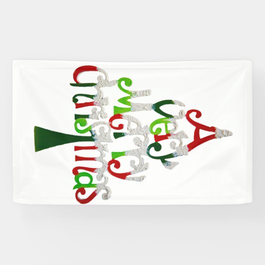 Sehr froher Weihnachtsbaum Banner (Horizontal)