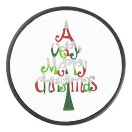 Sehr froher Weihnachtsbaum Eishockey Puck