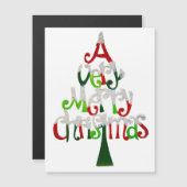 Sehr froher Weihnachtsbaum Magnetkarte (Vorne/Hinten)