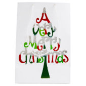 Sehr froher Weihnachtsbaum Mittlere Geschenktüte (Rückseite)