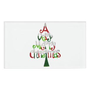 Sehr froher Weihnachtsbaum Namenschild