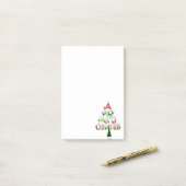 Sehr froher Weihnachtsbaum Post-it Klebezettel (Auf Schreibtisch)