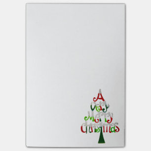 Sehr froher Weihnachtsbaum Post-it Klebezettel