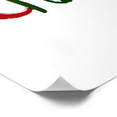 Sehr froher Weihnachtsbaum Poster (Ecke)