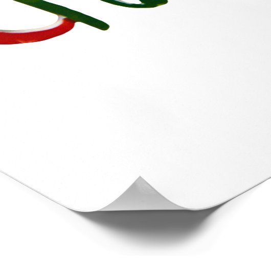 Sehr froher Weihnachtsbaum Poster (Ecke)