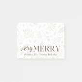 Sehr froher Winter botanisch mit Namen Weihnachten Post-it Klebezettel (Vorderseite)