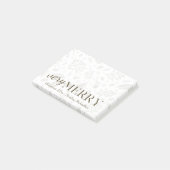 Sehr froher Winter botanisch mit Namen Weihnachten Post-it Klebezettel (angewinkelt)