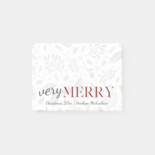 Sehr froher Winter botanisch mit Namen Weihnachten Post-it Klebezettel