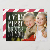 Sehr fröhliche | Feiertags-Foto-Karte Feiertagskarte (Vorne/Hinten)