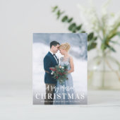 Sehr fröhliche Hochzeitsankündigung Postkarte (Stehend Vorderseite)