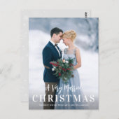 Sehr fröhliche Hochzeitsankündigung Postkarte (Vorne/Hinten)