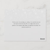 Sehr fröhliche Hochzeitsankündigung Postkarte (Rückseite)