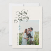 Sehr fröhliche Weihnachten Elegant Script Ein Foto (Vorderseite)