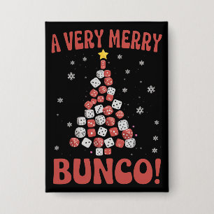 Sehr fröhlicher Bunco Weihnachtsbaum Würfelspiel N Button