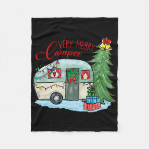 Sehr fröhlicher Camper Weihnachten Santa Camper Ca Fleecedecke