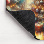 Sehr fröhlicher und heller Weihnachtsbaum auf eine Mousepad (Ecke)