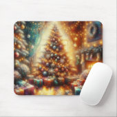 Sehr fröhlicher und heller Weihnachtsbaum auf eine Mousepad (Mit Mouse)