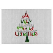 Sehr fröhlicher Weihnachtsbaum Schneidebrett (Vorderseite)