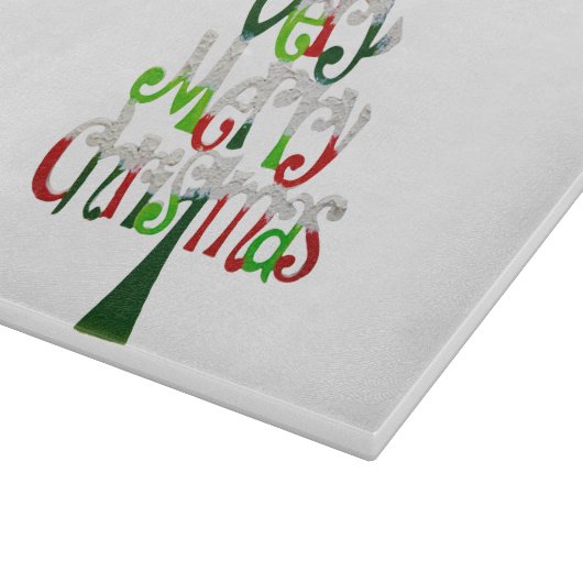 Sehr fröhlicher Weihnachtsbaum Schneidebrett (Ecke)