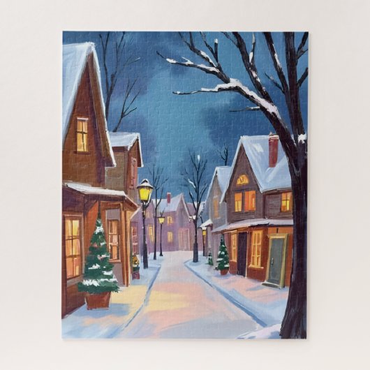 Sehr fröhlicher Weihnachtsort Puzzle (Vertikal)
