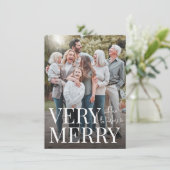 Sehr fröhliches Foto Moderner Weihnachtsurlaub Feiertagskarte (Stehend Vorderseite)