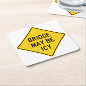 Sehr Fun Classic Bridge kann Icy Sign sein Rechteckiger Pappuntersetzer (angewinkelt)