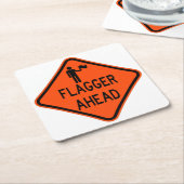 Sehr Fun Classic Flagger vorn Sign Untersetzer Set (angewinkelt)