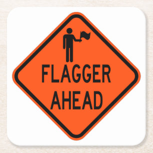 Sehr Fun Classic Flagger vorn Sign Untersetzer Set