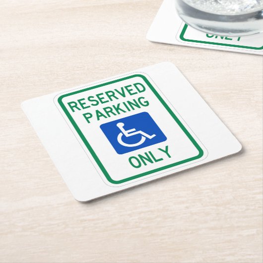Sehr Fun Classic Reserviertes Handicap Parkzeichen Rechteckiger Pappuntersetzer (angewinkelt)