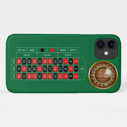 Sehr Fun European Roulette Table Image iPhone Case (Rückseite (Horizontal))